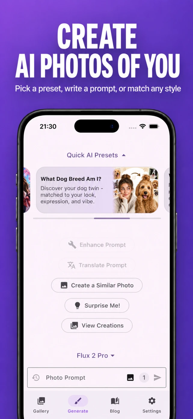 Create personalized photos of yourself